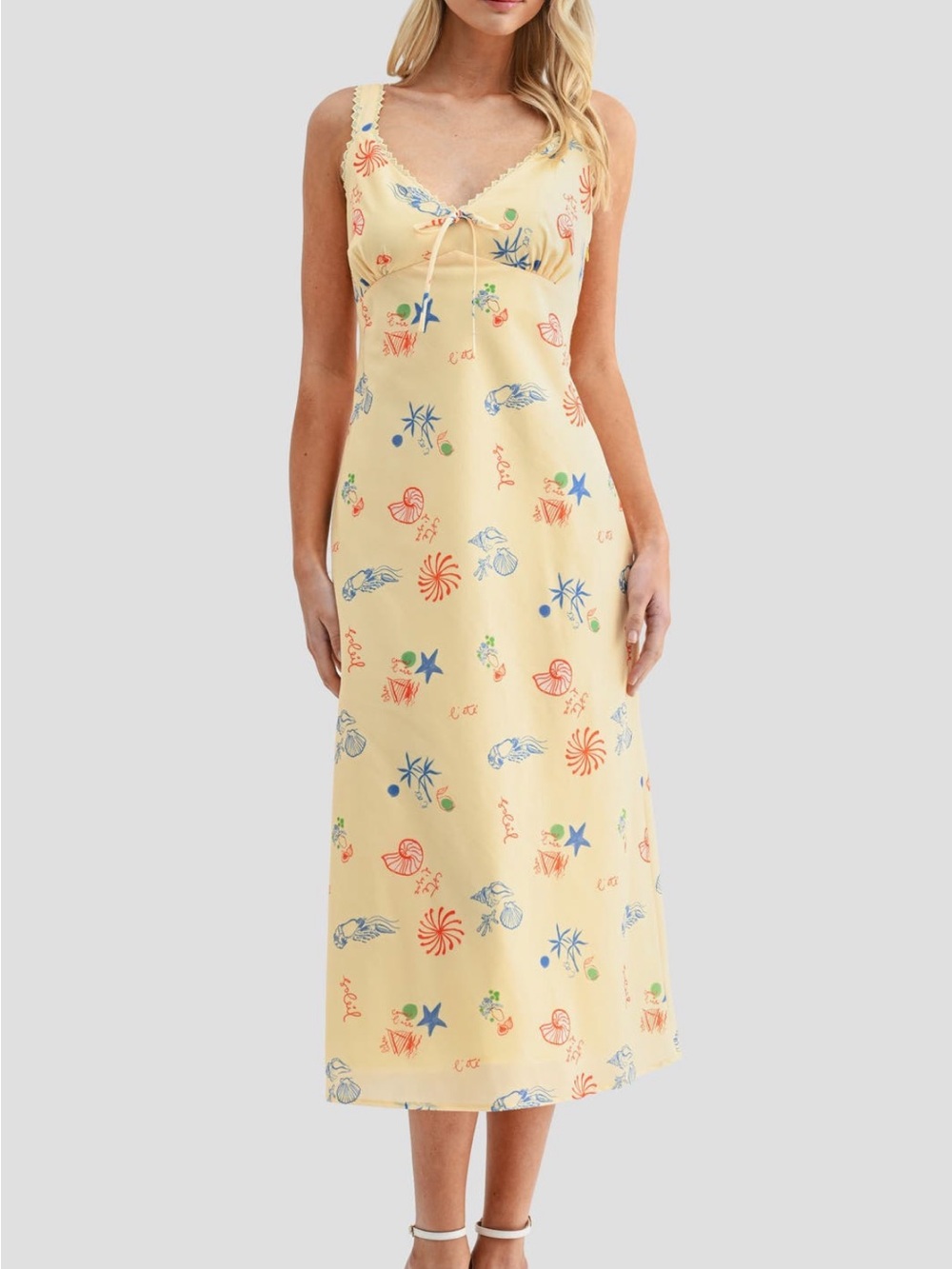 Lush Lace Inset Midi Dress